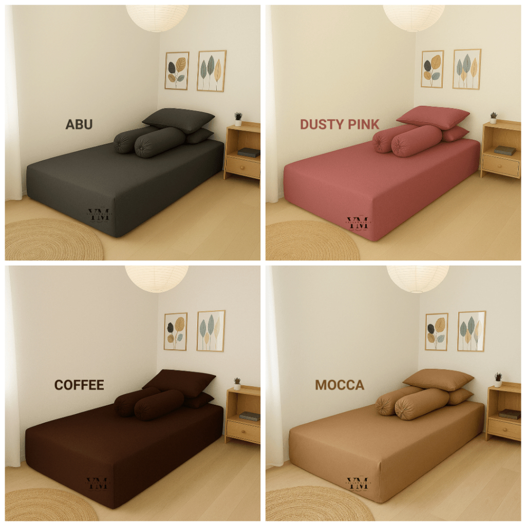 Yellowmarin - Sprei Polos Set 140X180X5 - Sprei Aesthetic Sudut Karet 140X180X5