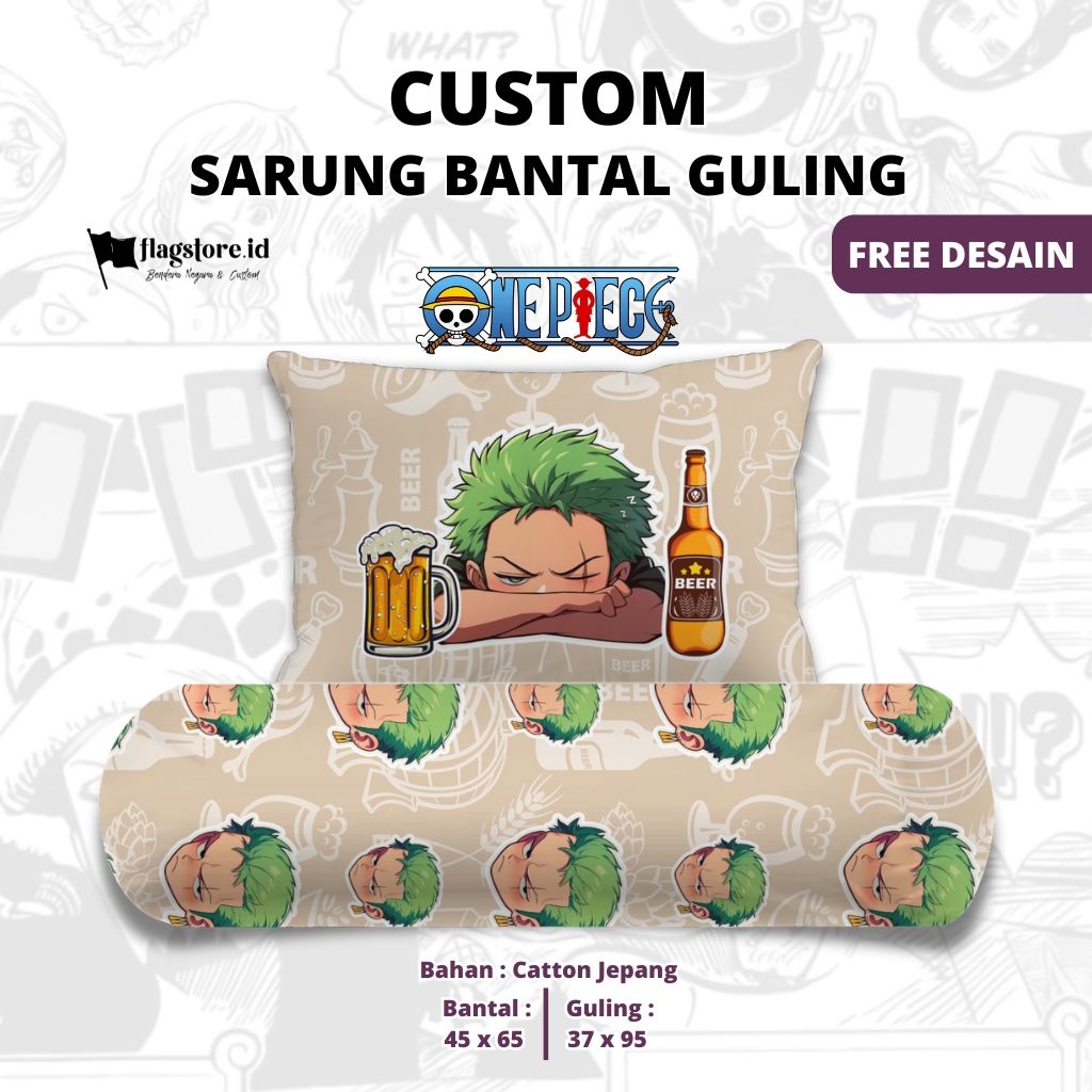 Sarung Bantal Guling Custom Kpop Idol Anime Full Print Bahan Katun