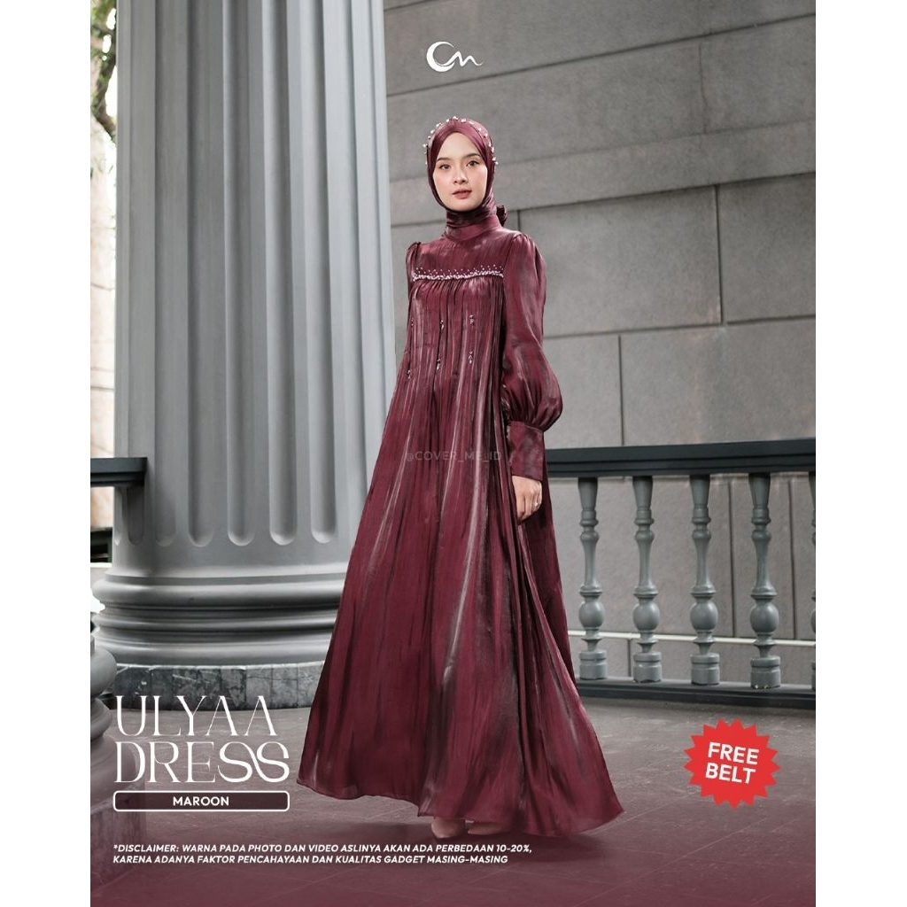 ULYA DRESS MAROON by. COVERME