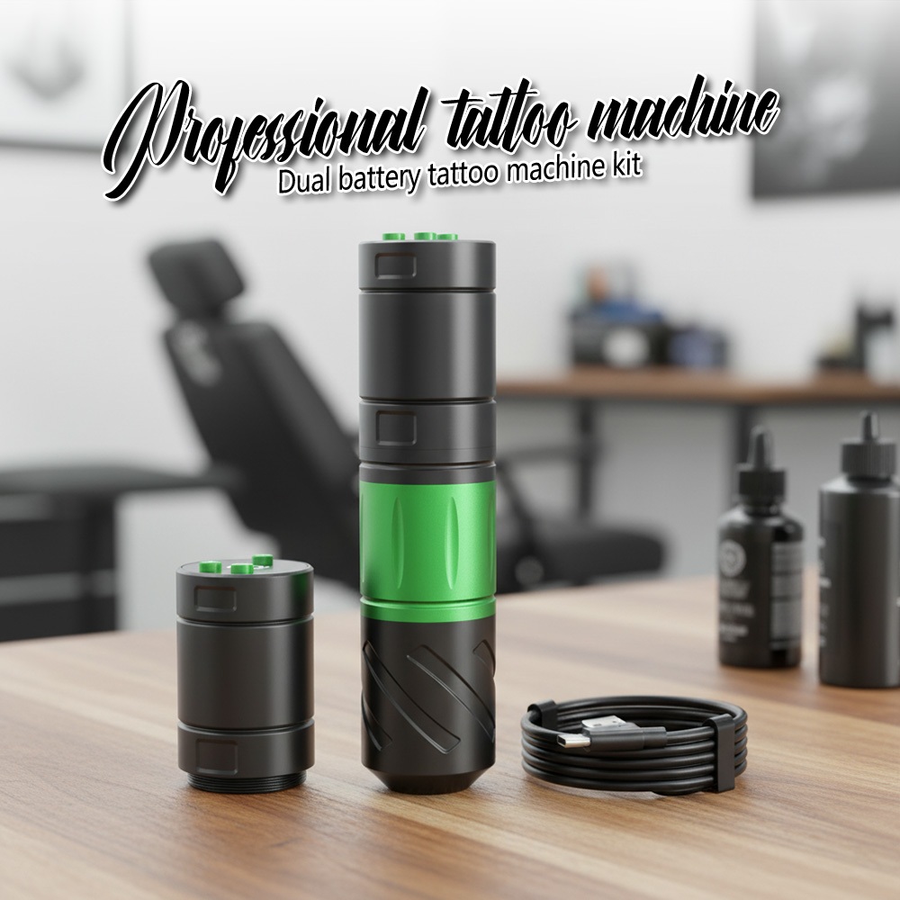 Mesin Tato T-Rex Baru Mesin Tato Nirkabel Keren Mesin Pena Tato Berputar LED Tampilan Digital Daya T