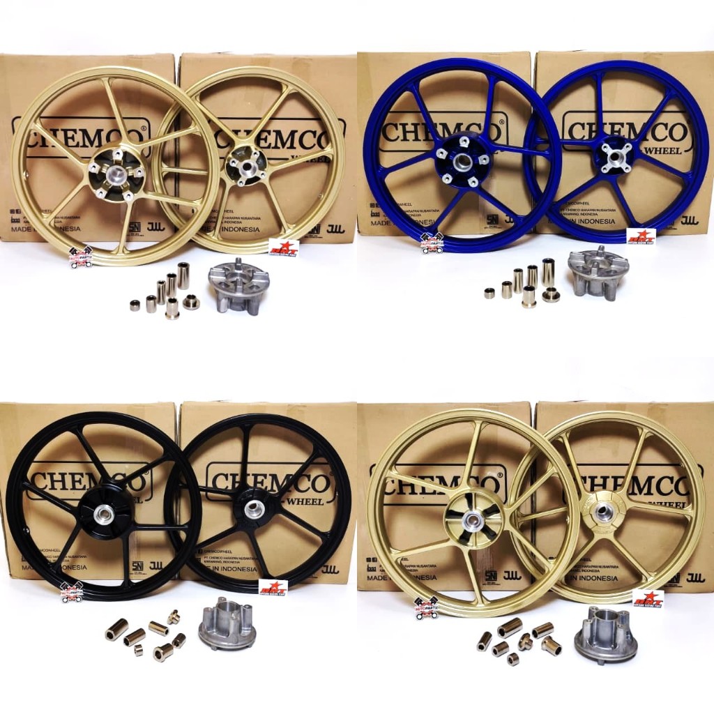 Velg CHEMCO BRT 160 Ring 17 MX KING SONIC Supra GTR SATRIA F FU GSX Custom Double Disc 4 Lubang
