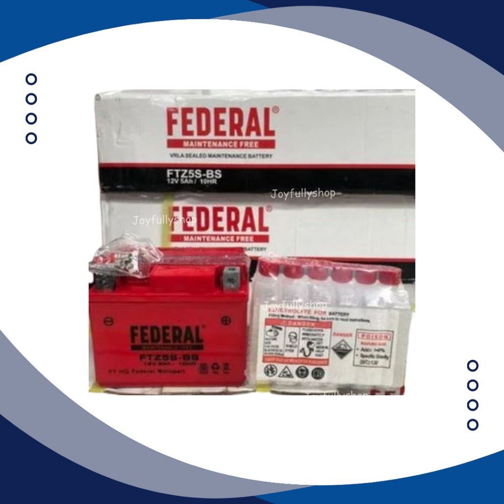 Aki semi kering federal FTZ-5S kualitas original