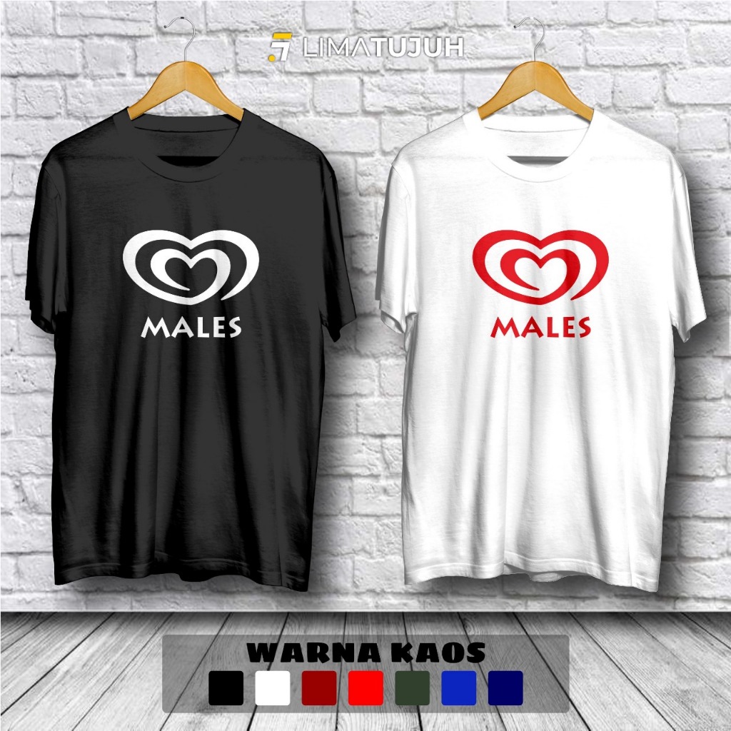 Kaos Kata Kata Plesetan Males Baju Distro