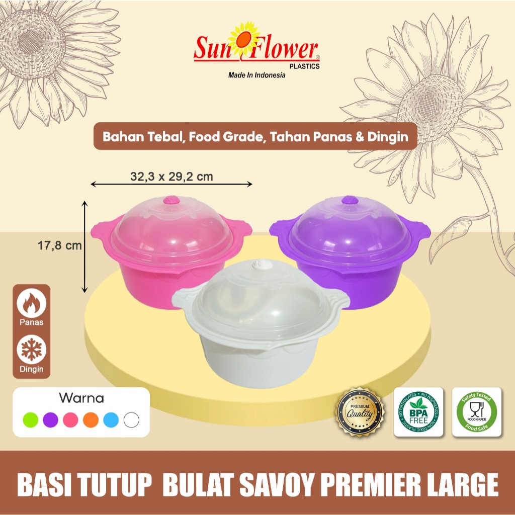 BASI SAVOY PREMIER LARGE / BASKOM KEKINIAN / BASKOM PLASTIK / BASKOM BULAT + TUTUP