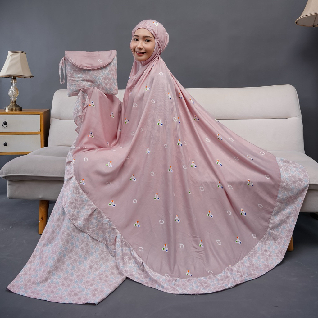 Mukena Rayon Premium Motif Batik Super Jumbo Mukenah Dewasa