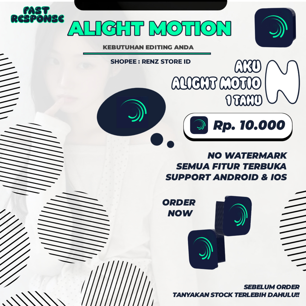 Alight Motion Premium Pro 1 Tahun Private Bergaransi All Device