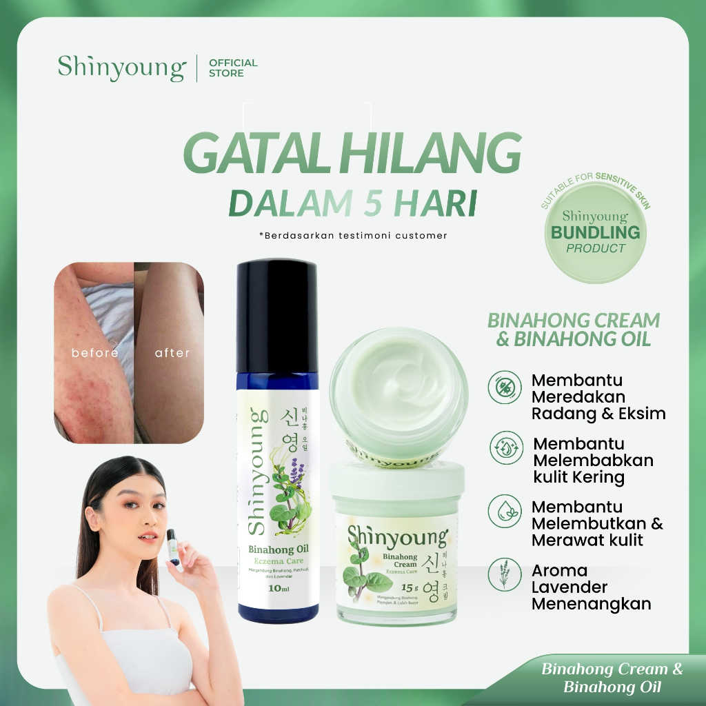 SHINYOUNG Binahong Cream dan Oil  - Salep dan Minyak Obat Gatal Sembuhkan Gatal Luka Radang Kulit