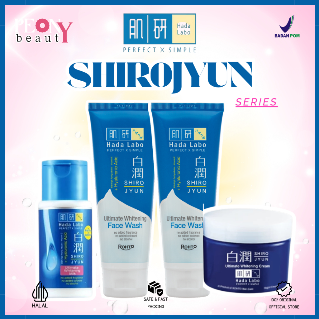 HADA LABO Shirojyun Ultimate Whitening Series | Face Wash | Lotion | Essence | Milk | Night Cream | 