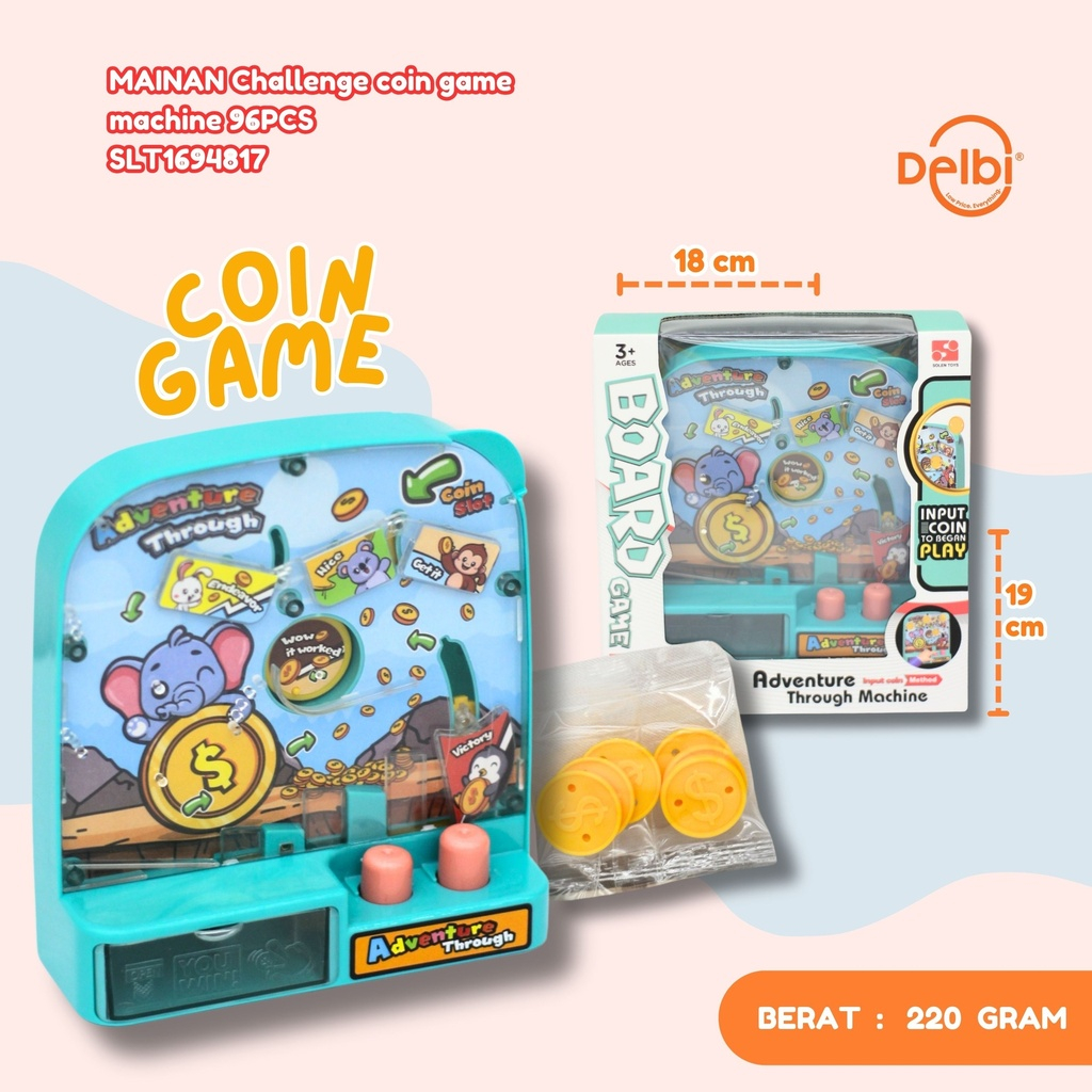(5572) MAINAN Challenge coin game machine 96PCS MESIN KOIN STRATEGI