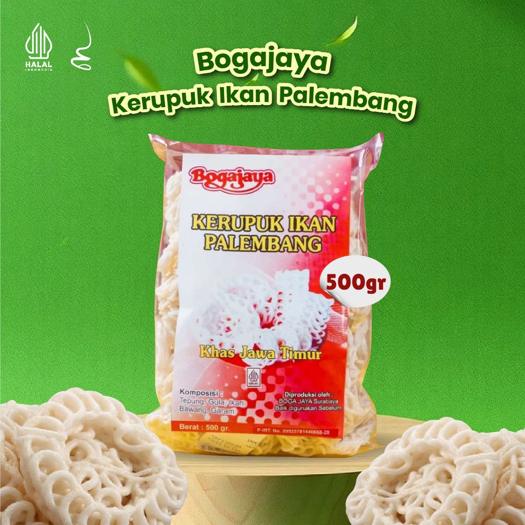 Bogajaya Krupuk Mentah Ikan Palembang Asli Gurih Renyah Camilan Tradisional Khas Palembang