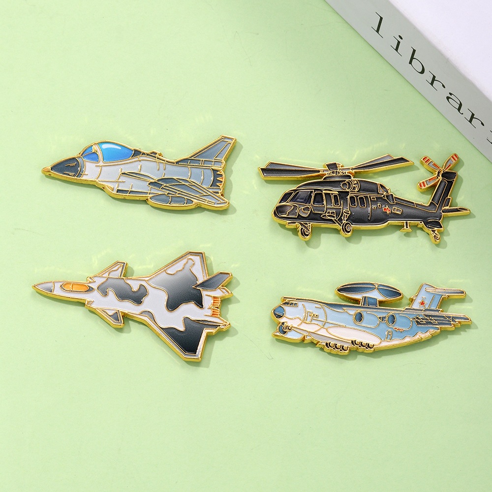 STICKU - Bros Baju Pin Tas Bros Tusuk Helikopter Pesawat Tempur PIN-008