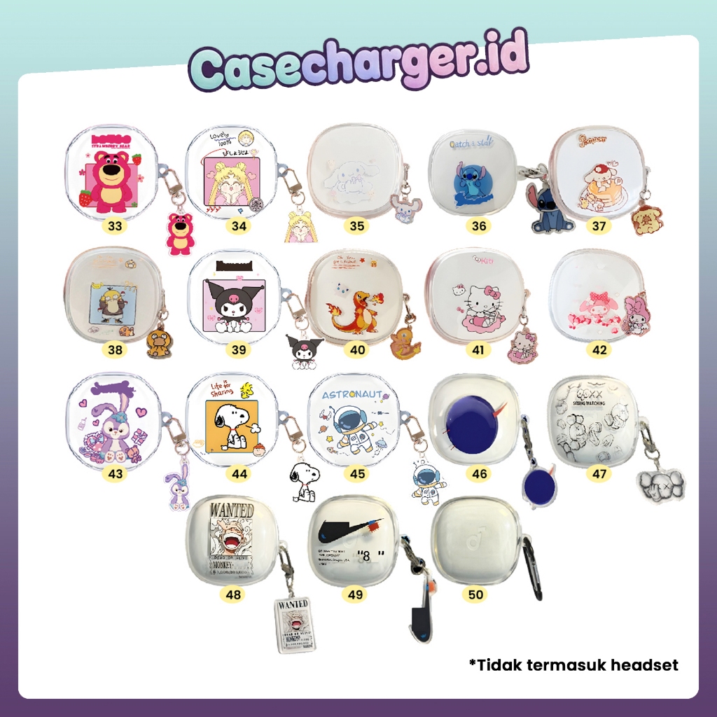 [KL] Case WM01 WM02 Karakter Bening Baseus Encok Earphone Silikon Estetik