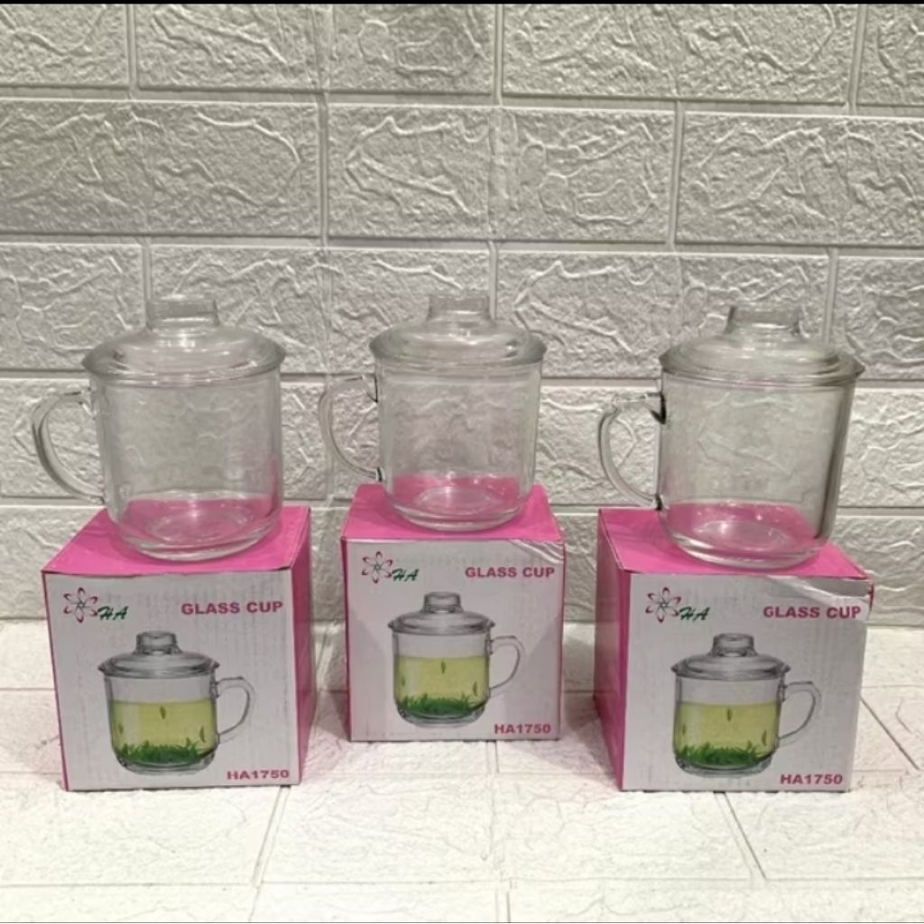 Gelas dan tutup kaca cangkir teh Gelas kopi