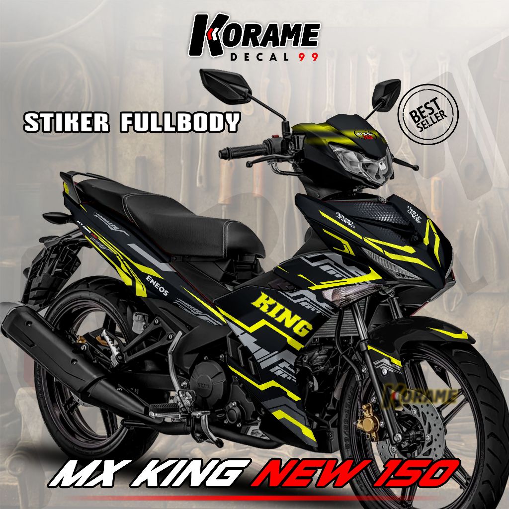 Decal MX King 150 Pola SRT Kuning Stabilo Sticker Body Yamaha Jupiter MX King 150