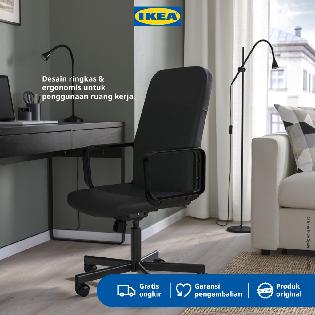 IKEA RENBERGET Kursi Kerja Putar Minimalis Hitam