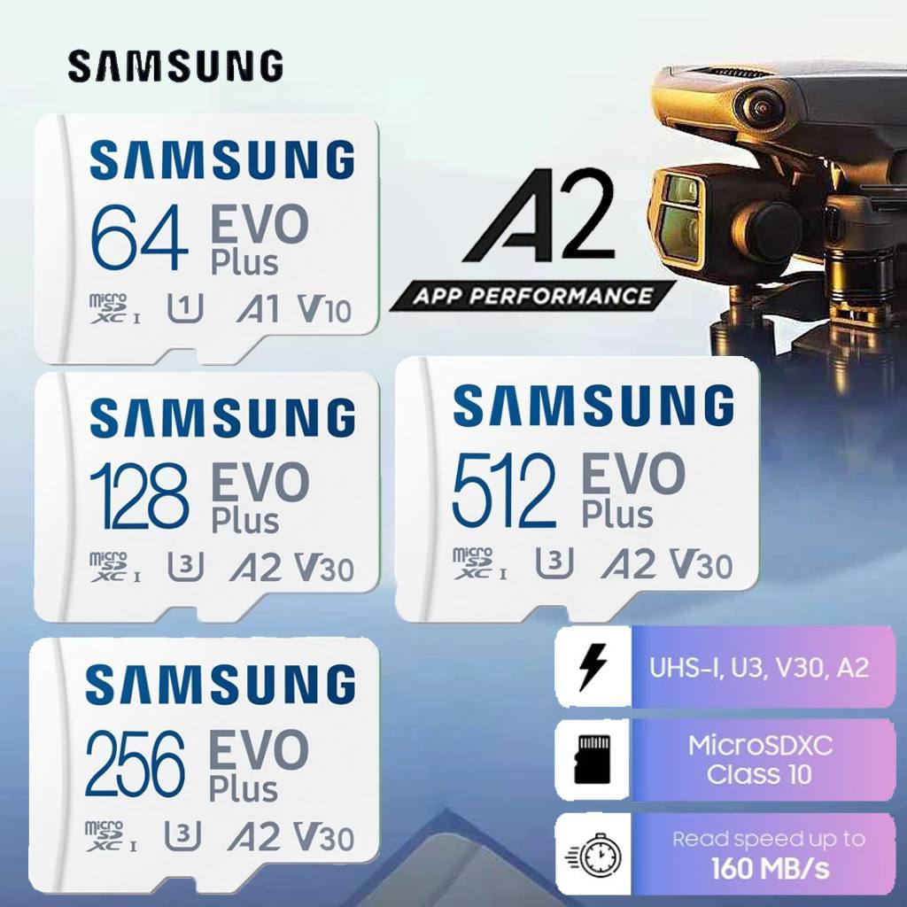 SAMSUNG MICRO SD MEMORY CARD WITH ADAPTER EVO PLUS (64GB/128GB/256GB/512GB/1TB) Samsung EVO Plus mic