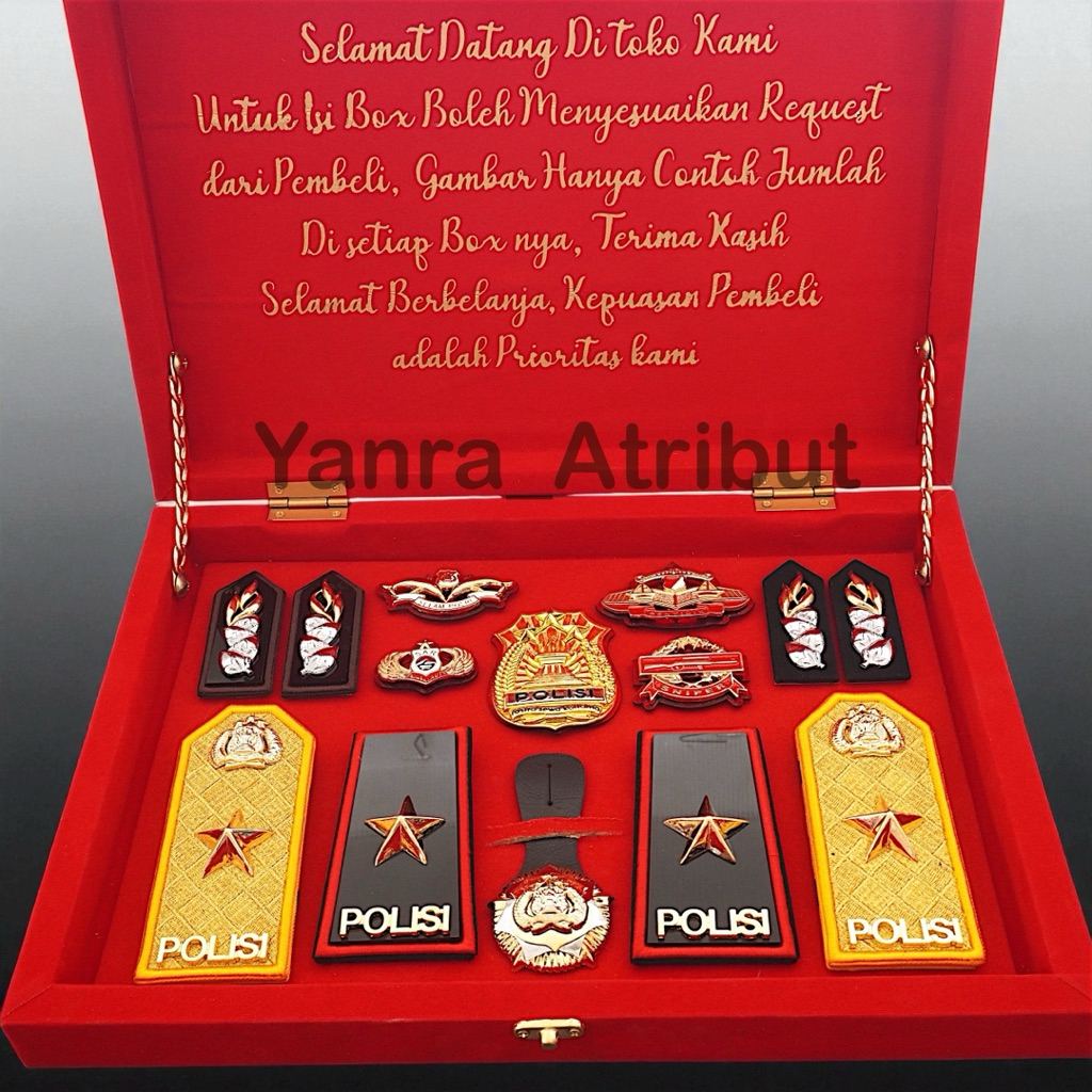 Set Box Pangkat Brigjen / Set Kado Kenaikan Irjen Jendral Polisi Polri Premium