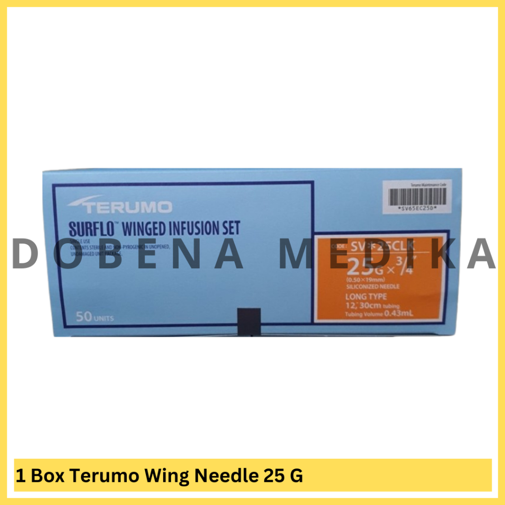 Wing Needle Terumo 23 25 27 G Box 50 100 Pcs / Wing Needle Terumo 23G 25G 27G