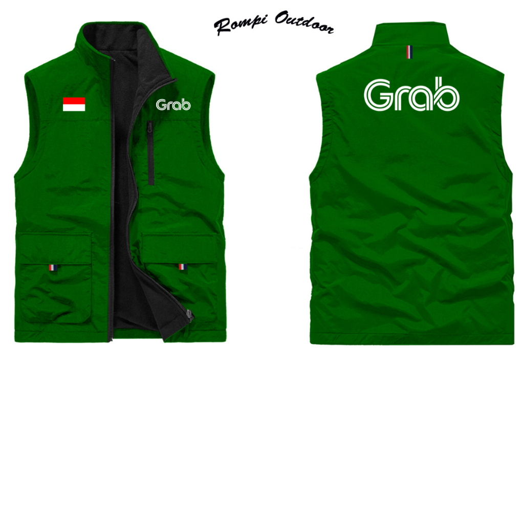 Rompi Vest Grab | Jaket Grab | Rompi Ojol Grab | Rompi Grab Driver