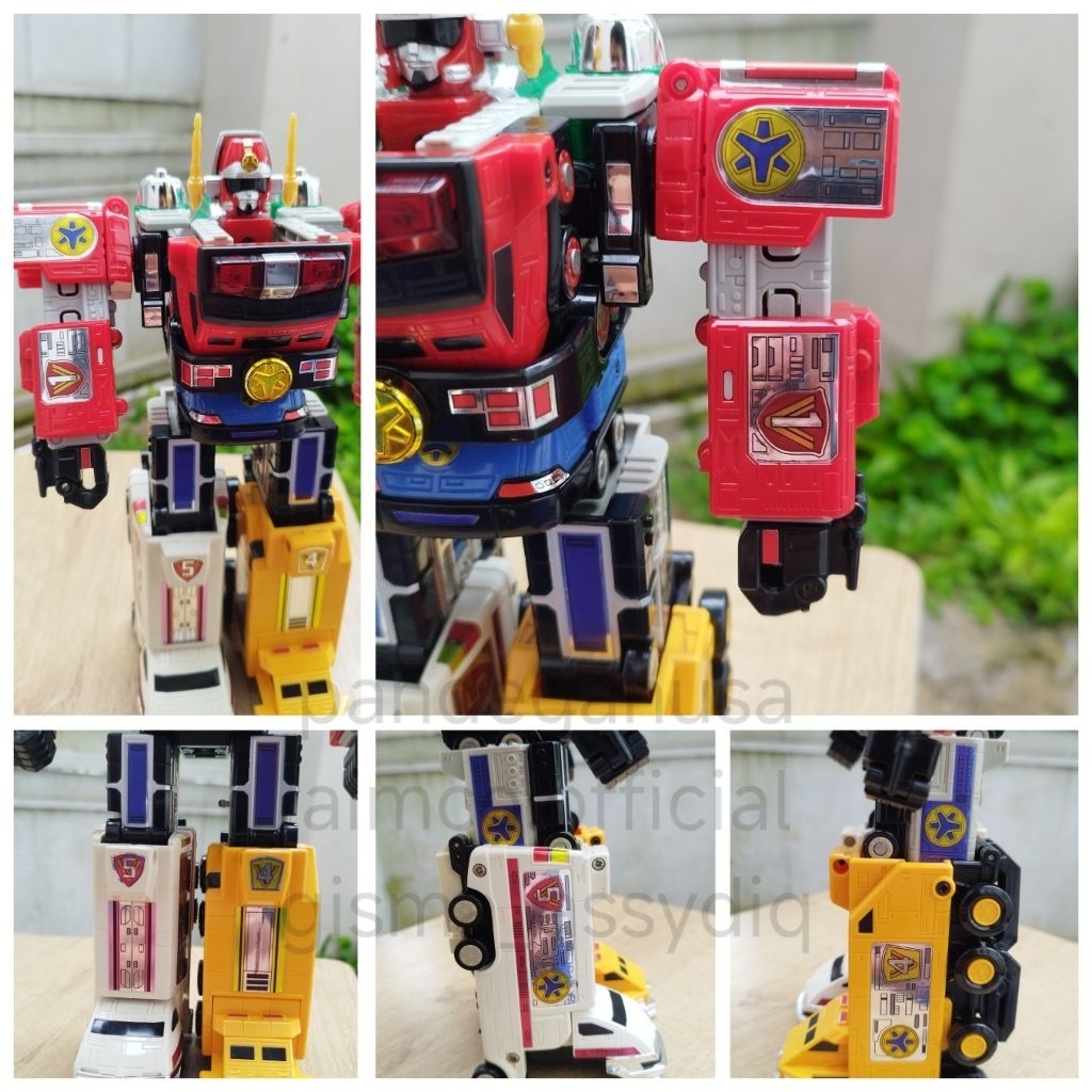 sticker label megazord light speed rescue gogo five victory robo dx