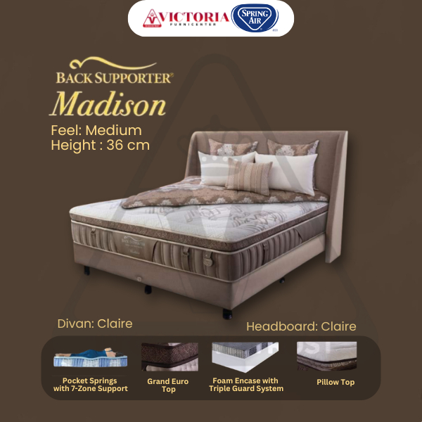 Spring Air Madison 120 x 200 120x200 Fullset Full Set Full Bed Set