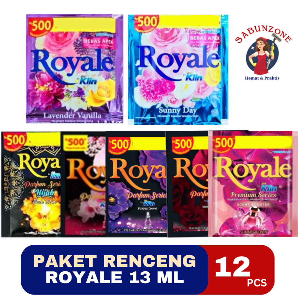 12 Sachet- ROYALE PEWANGI PAKAIAN / Pewangi Pakaian