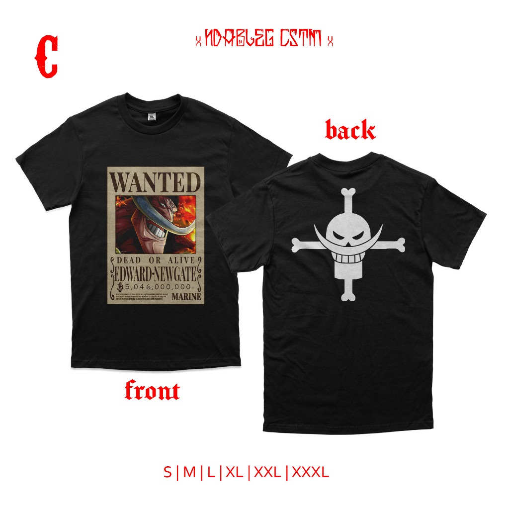 Kaos one piece Whitebeard tshirt Whitebeard combed 24s