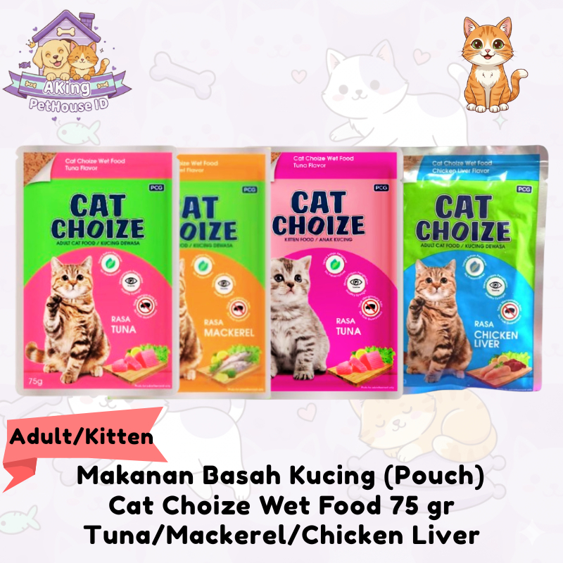Cat Choize Cat Food Basah Kitten Adult Pouch 75 gr