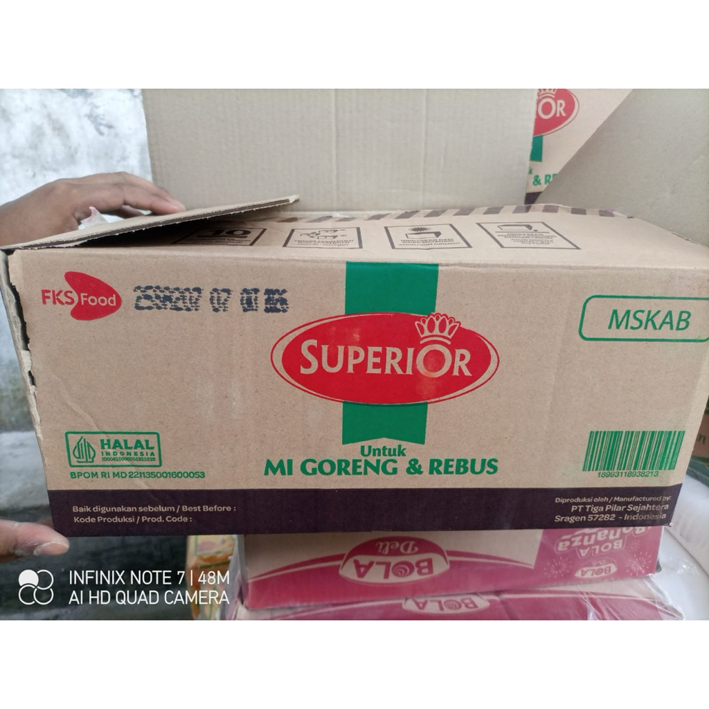 Mie Bakso Kering /Mie Kuning/Mi Superior Keriting 600gr DUS (6 pak)