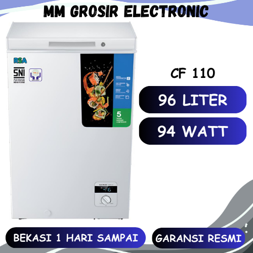 RSA CHEST FREEZER 96 LITER CF 110 CF110 CF-110 FREEZER BOX LEMARI PEMBEKU GARANSI RESMI BEKASI