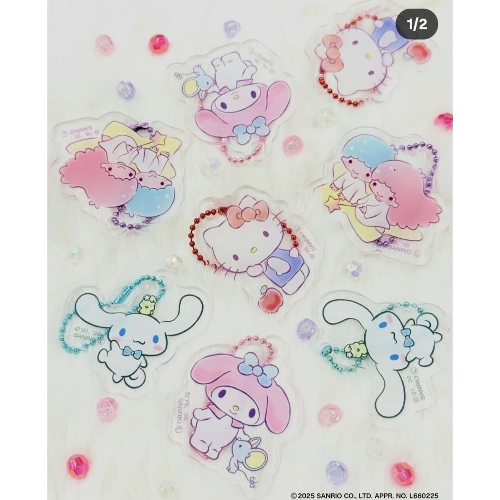 hello kitty little twin stars keyholder key chain gantungan kunci bag charm original japan