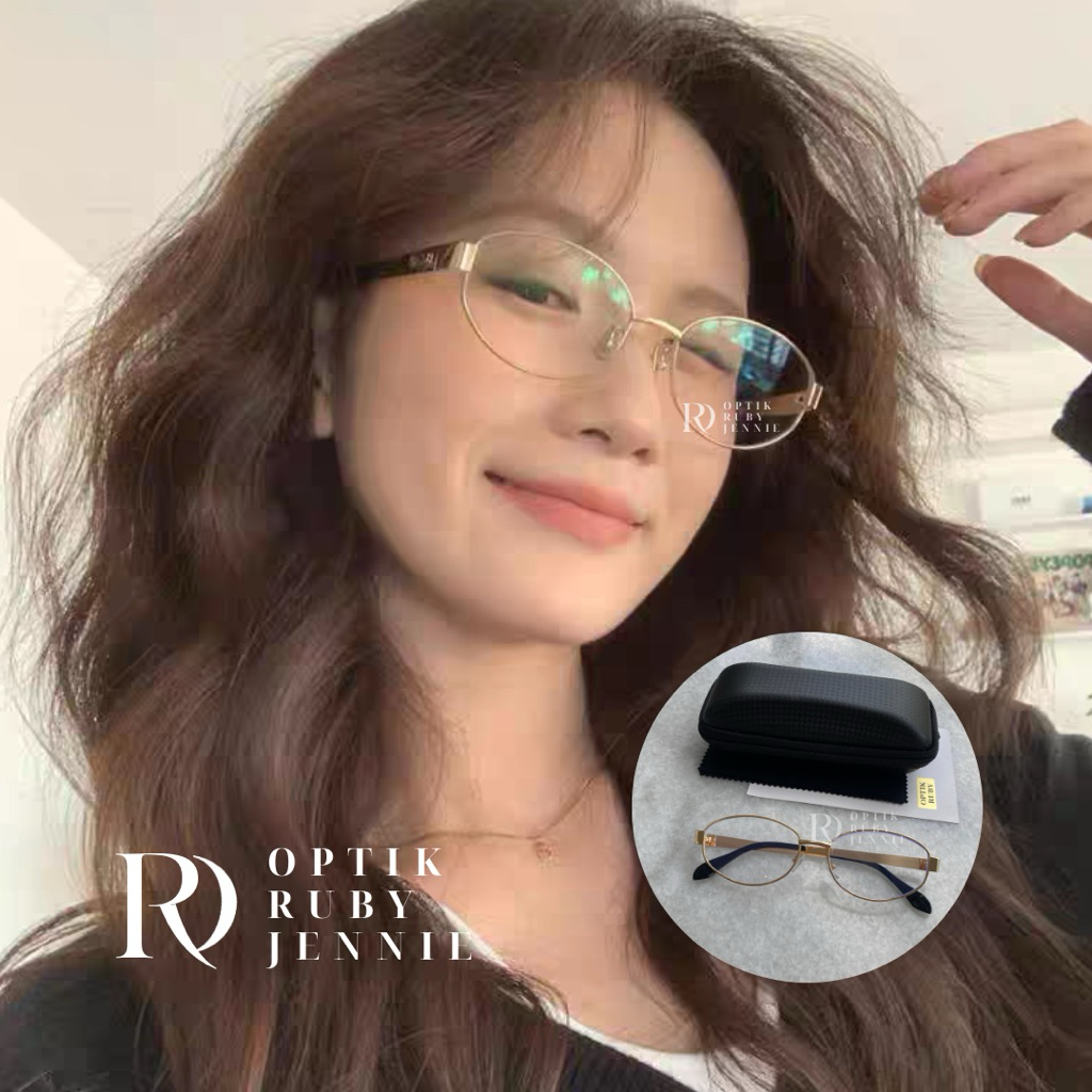 Kacamata emas silver abu artis Wanita Pria frame kacamata hadiah jalan berlibur aksesori