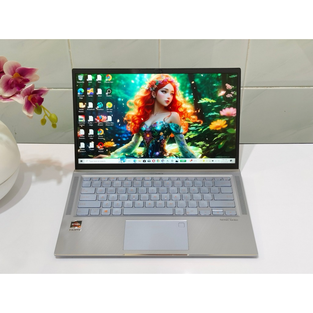 [2nd] Laptop Amoled ASUS Zenbook 14 UM431DA AMD Ryzen 7 Radeon vega 10 Ultra slim ringan dan kencang