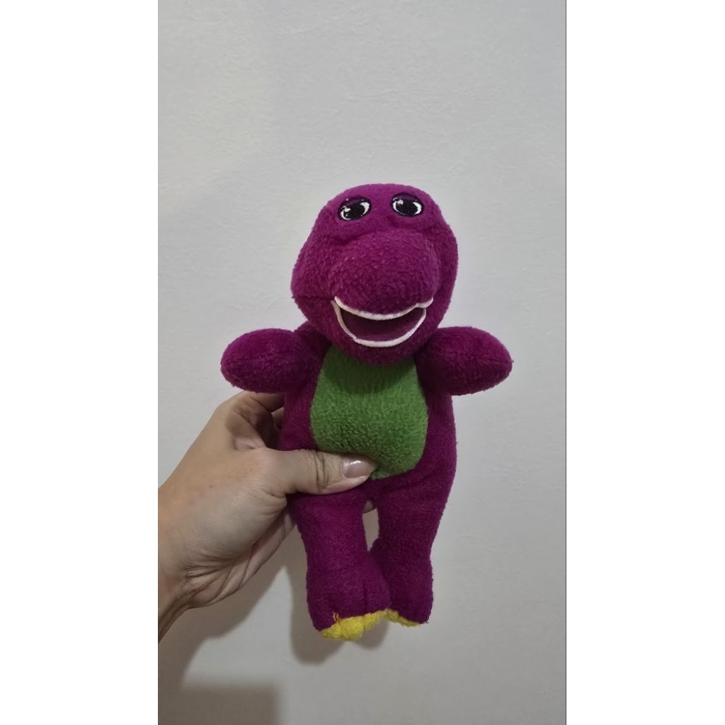 Boneka Barney sekitar 16cm (Preloved, good condition) / Stuffed Purple Barney Doll / Boneka Barney P