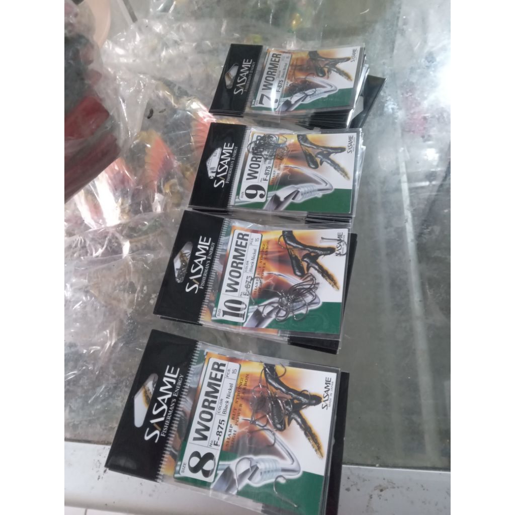Sasame 15pcs mata kail pancing Buatan Jepang karbon tajam dan kuat