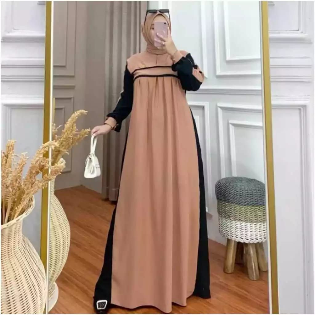 Dress Gamis Wanita Ariana Zahra Muslimah Model Terbaru 2025 / Gamis Kringkel Airflow Viral