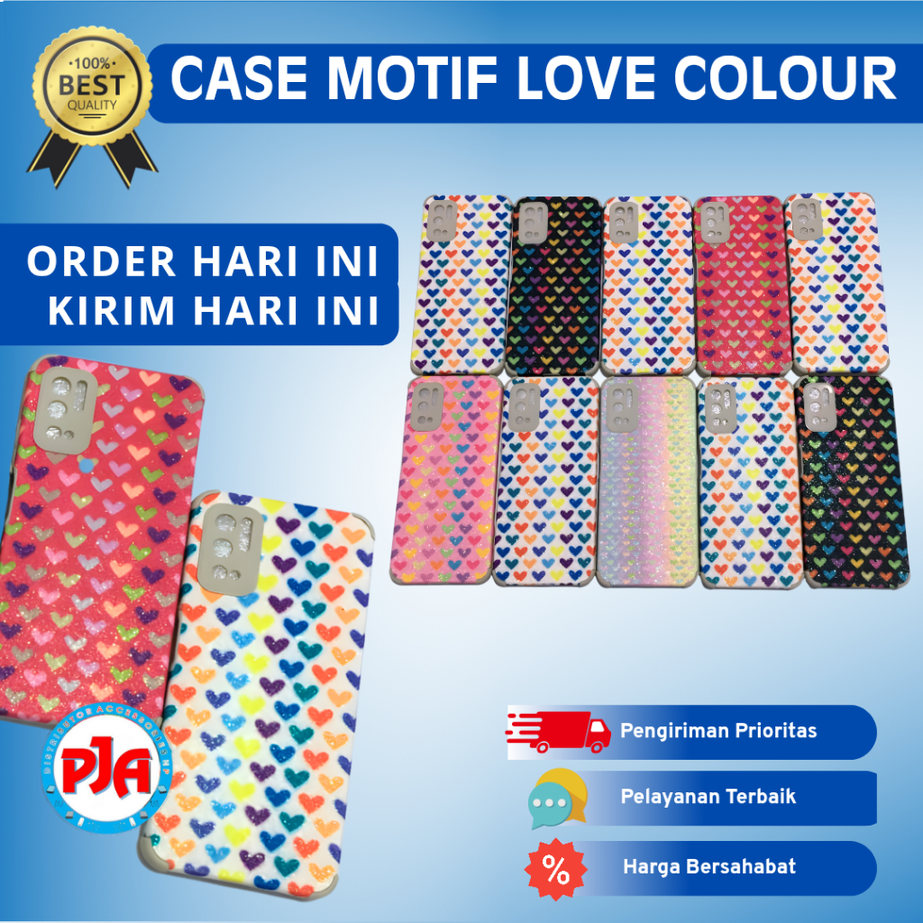 Case Softcase Casing Motif Love Colour Oppo A16