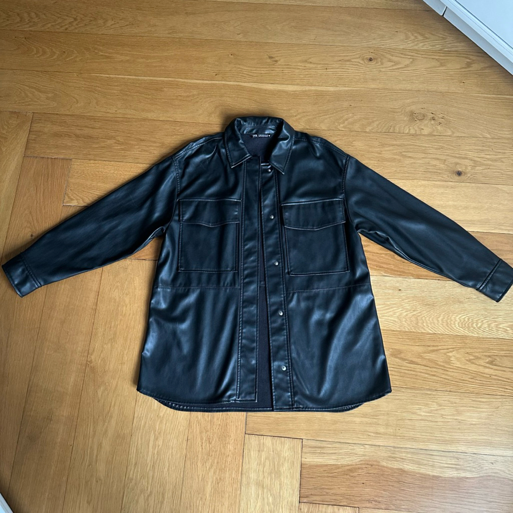Leather Jacket Outerwear Black Zara