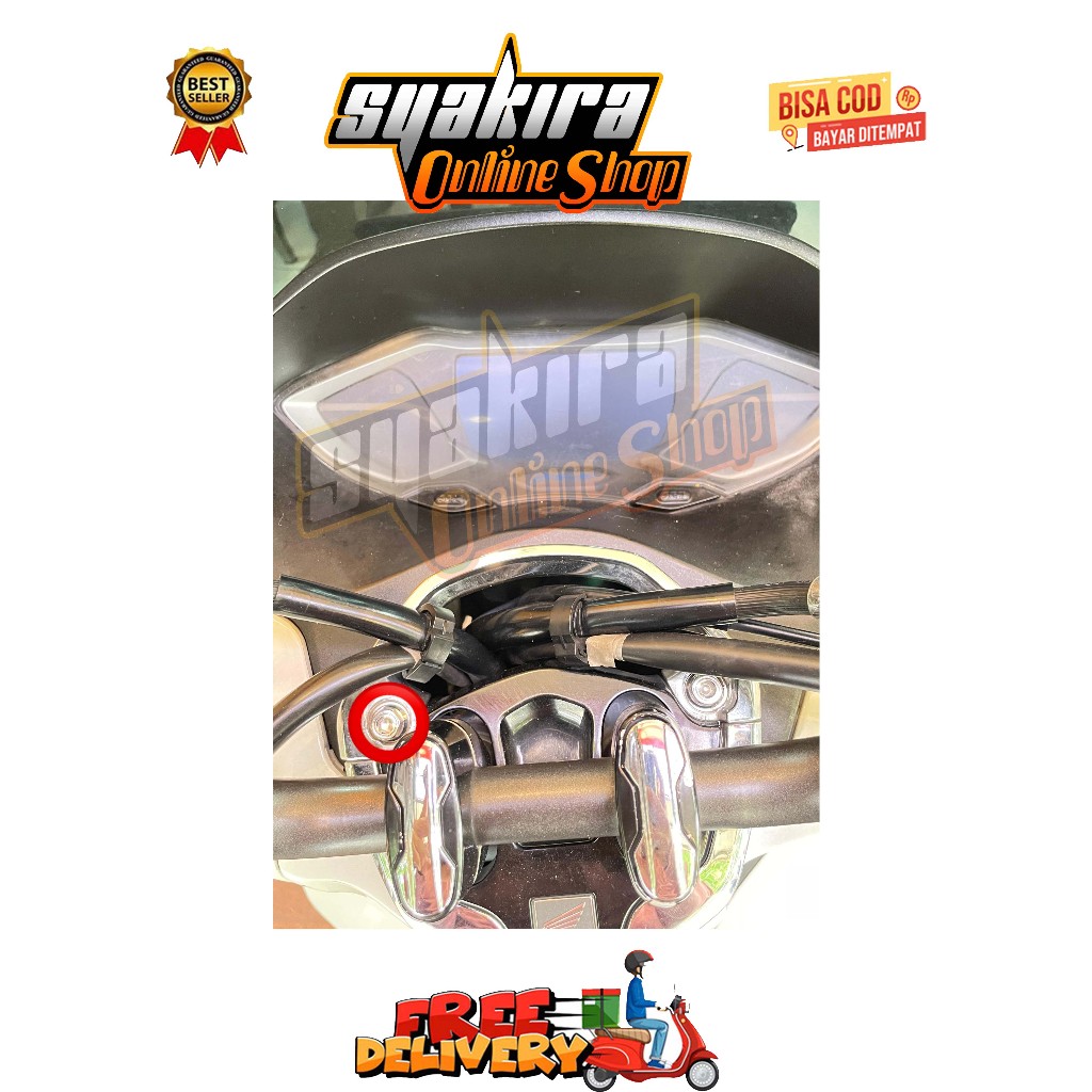 BAUT COVER STANG ( 1 BAUT ) MODEL SPIRAL PCX 160 STYLO ADV VARIO 160 150 LOKAL CBU NEW OLD ABS CBS T