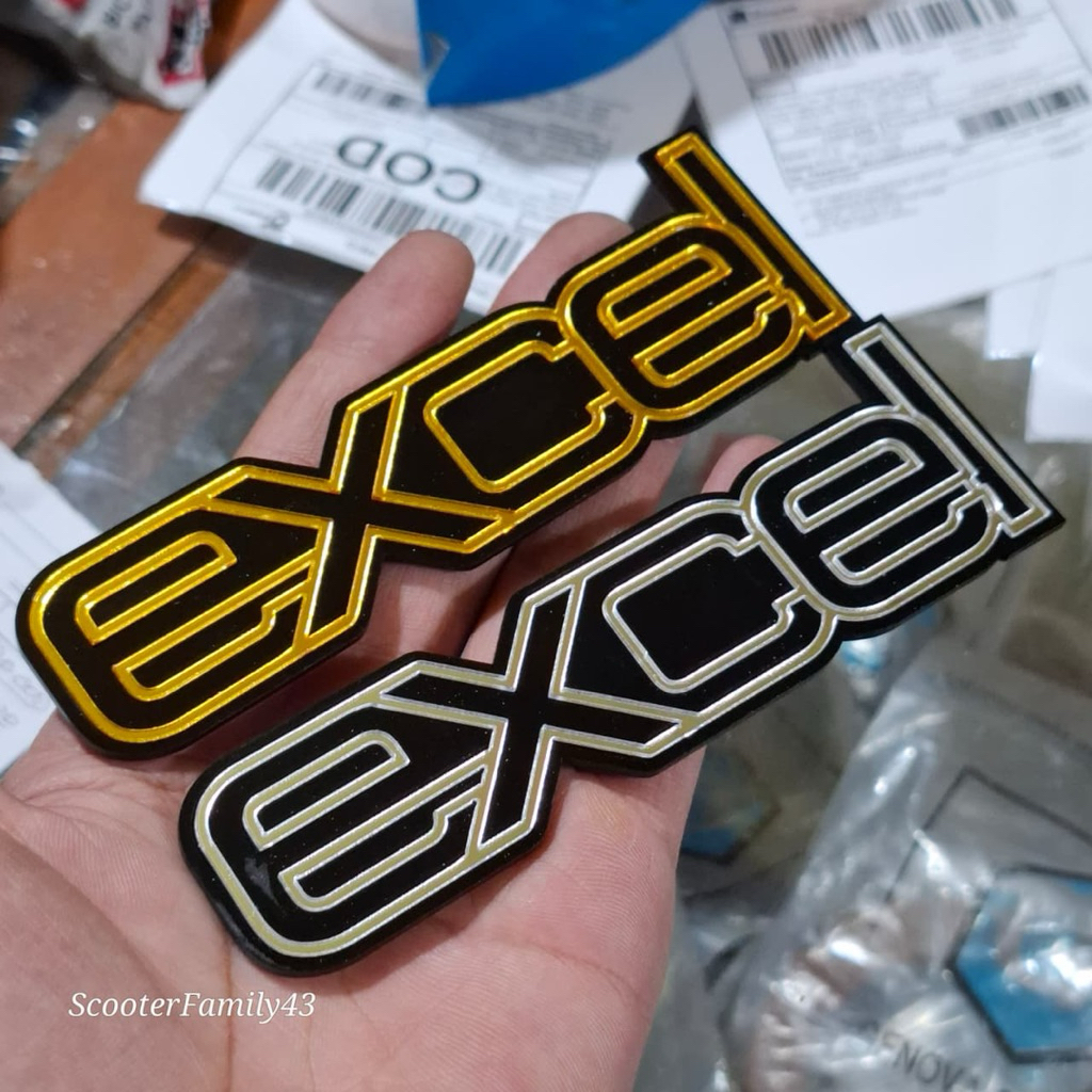 EMBLEM EMBLIM TEPONG VESPA EXCEL BAHAN AKRILIK