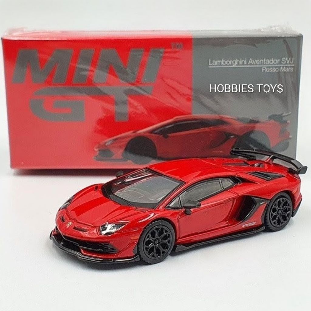 Mini GT 198 Lamborghini Aventador SVJ Rosso Mars
