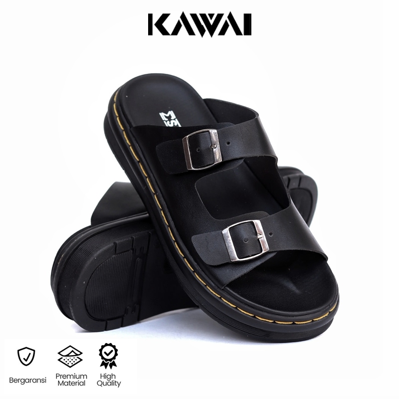 Sandal Slide Pria Hitam Sendal Pria Selop Pria Ringan Distro