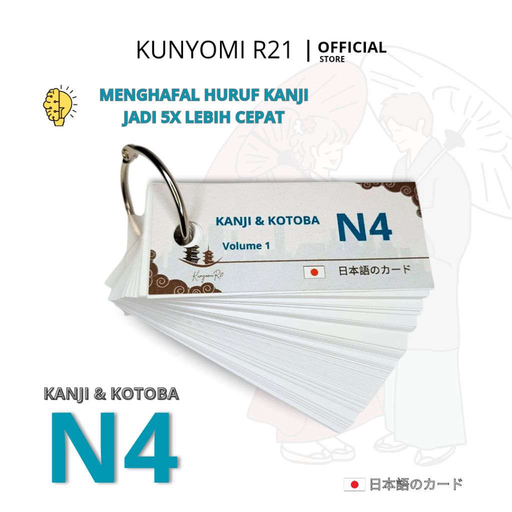 FLASH CARD KANJI BAHASA JEPANG N4
