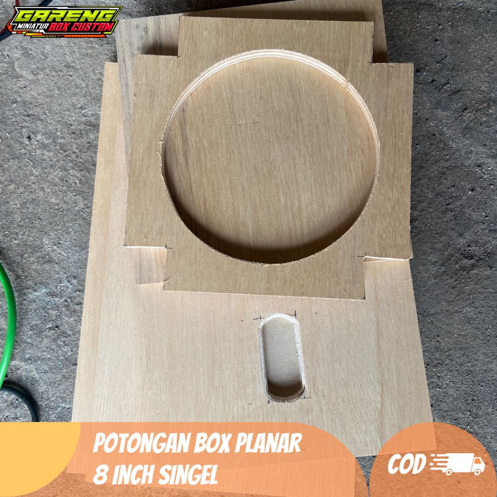 Potongan box planar 8 inch singel bahan 12mm