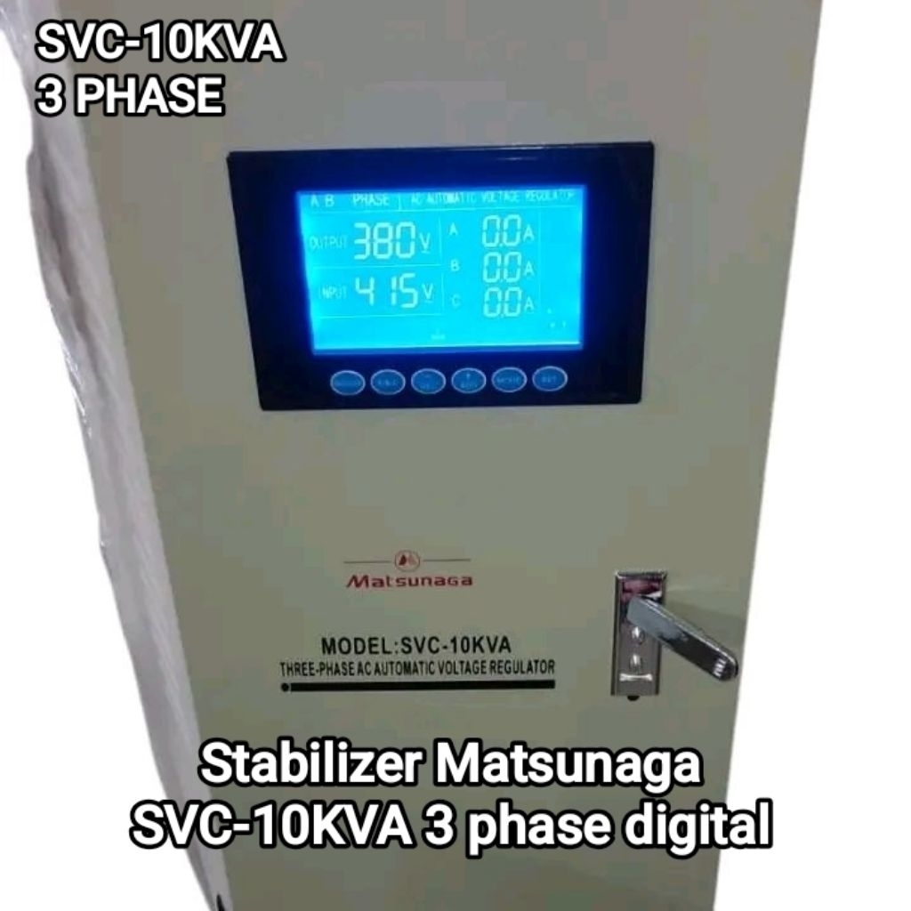Stabilizer listrik/Stavol matsunaga 10kva 3 phase digital/stabilizer 10000watt 3 phase/AC AUTOMATIC