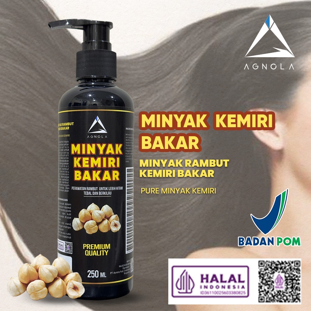 [BPOM & HALAL] Minyak Kemiri Murni 250ML Minyak Kemiri Bakar 100% Asli - Minyak Kemiri Penumbuh Ramb