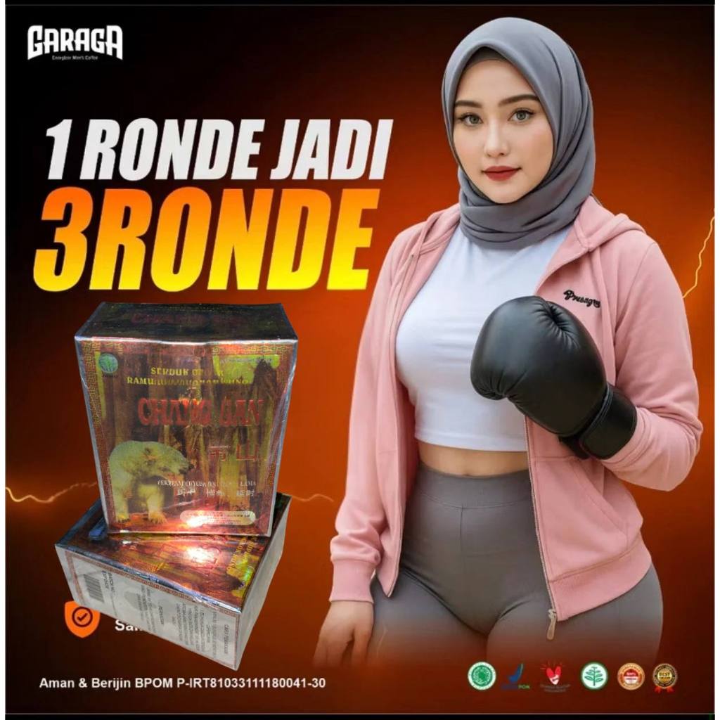GARAGA Gingseng Stamina Pria Kuat KeTahanan Lama Original BPOM Halal Rasa Caramel