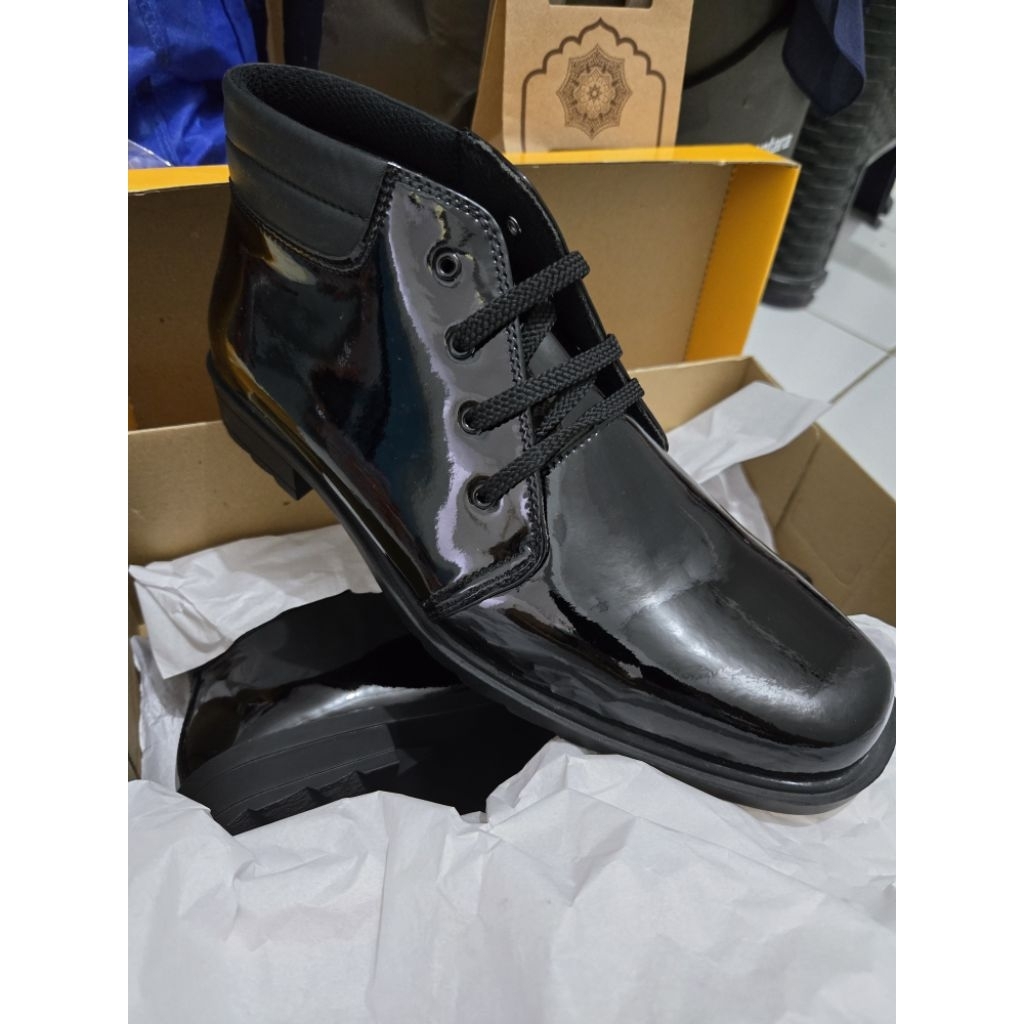 (Baru) Sepatu dinas pria kejaksaan jaksa polri polisi tni satpam sepatu pdh sepatu tali size 41