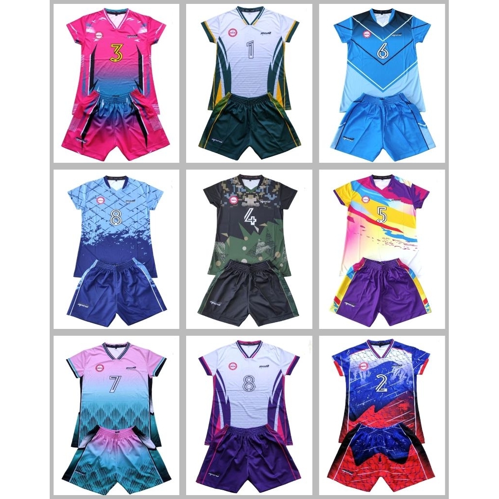 Baju stelan volly khusus wanita motif full printing