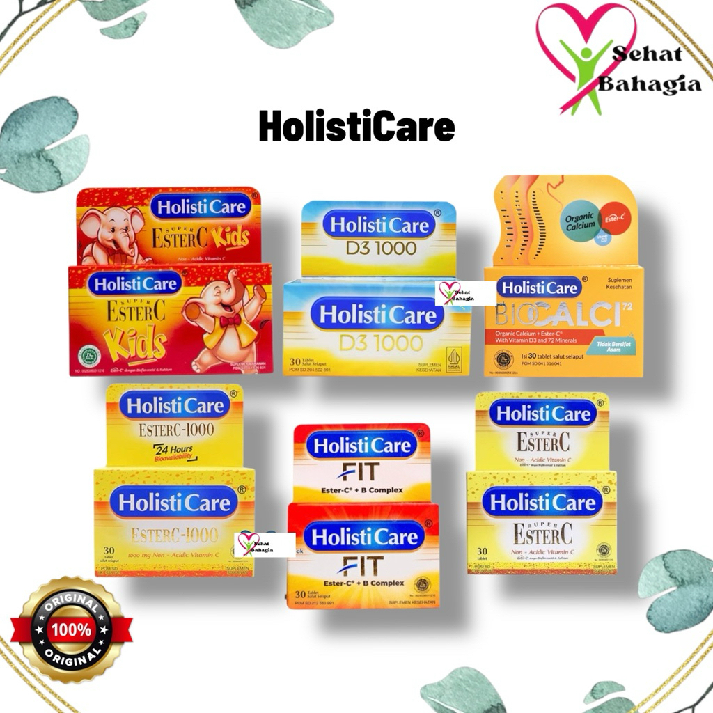 HolistiCare - Multivitamin Meningkatkan Daya Tahan Tubuh - Ester C kids/ Ester C/ Ester C-1000/ Bioc